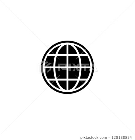 black Earth solid vector icon illustration isolated on white background black Earth solid vector icon illustration isolated on white background 128188854