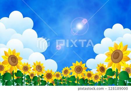 開花往太陽的向日葵 128189000