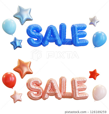 SALE alphabet balloon and star shape balloon 3D Graphic 128189259