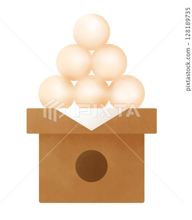 Moon viewing pile of dumplings illustration 02 128189735