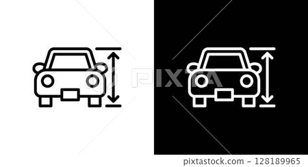 汽車高度線圖標 128189965