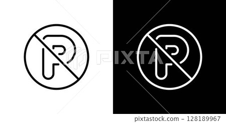 No parking line icon No parking line icon 128189967