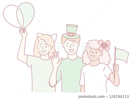 Cheerful Children Celebrating Joyfully with Colorful Balloons and Flags at an Event Cheerful Children Celebrating Joyfully with Colorful Balloons and Flags at an Event 128190113