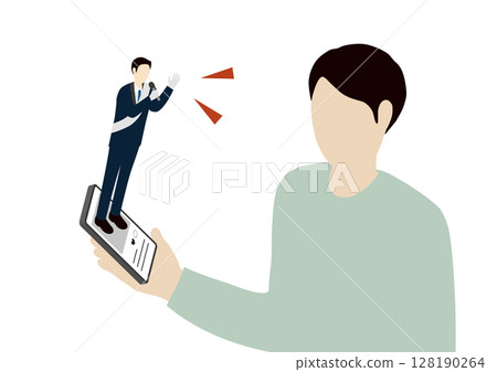Isometric image of election campaign using the internet such as SNS Isometric image of election campaign using the internet such as SNS 128190264