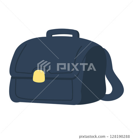 Illustration of a Navy Backpack Illustration of a Navy Backpack 128190288