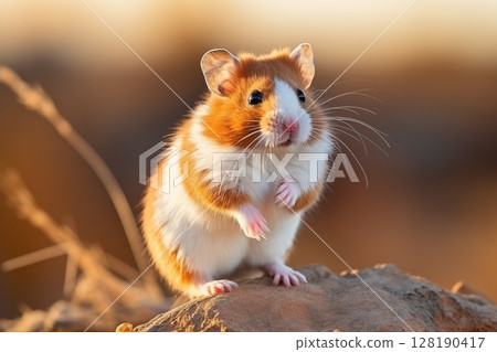 hamster against a blurred background 128190417