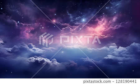 Abstract cosmos background. Space dark background with fragment of our galaxy 128190441