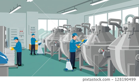 A clean food factory that produces safe and secure food 128190499