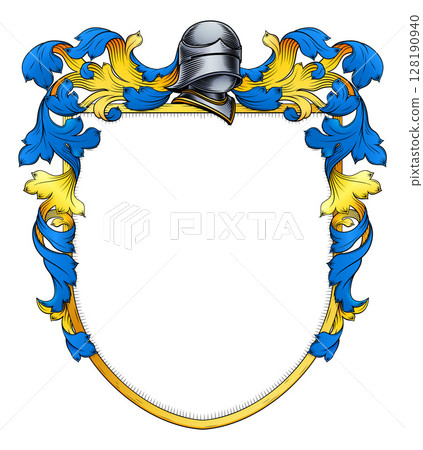 Coat of Arms Crest Family Heraldry Knight Shield 128190940