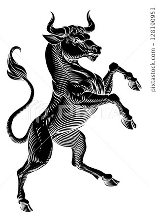 Bull Heraldry Coat of Arms Heraldic Crest Animal 128190951