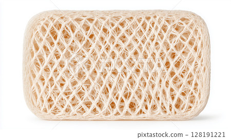 白色背景上放置的天然纖維製成的環保絲瓜絡或其他可生物降解的廚房海綿 白色背景上放置的天然纖維製成的環保絲瓜絡或其他可生物降解的廚房海綿 128191221