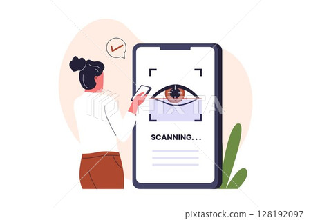 Eye Recognition Scanning illustration 128192097