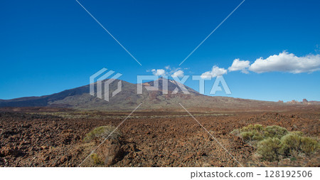 Mountain and desert. Panoramic landscape of Tenerife island, Spain Mountain and desert. Panoramic landscape of Tenerife island, Spain 128192506