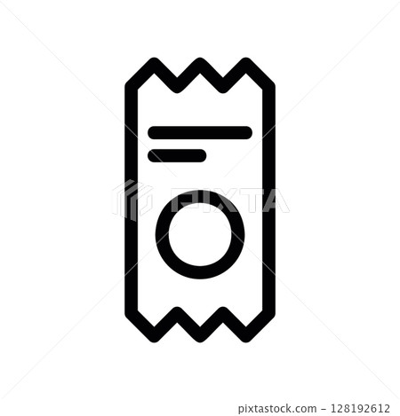 Digital Receipt Icon with a Circular Stamp or Payment Mark 128192612