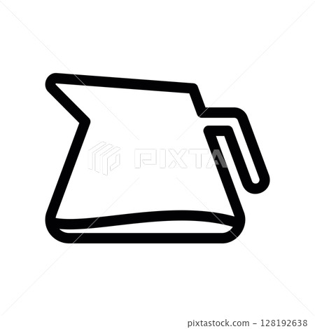 Outline Icon of a Barista s Milk Frothing Pitcher Jug 128192638
