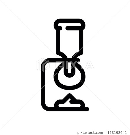 Outline Icon of a Siphon Coffee Maker Brewing System 128192641