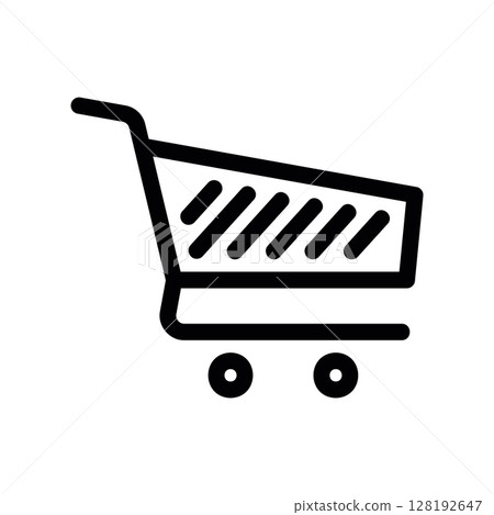 Minimalist Shopping Cart Icon for an E commerce Website 128192647
