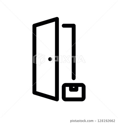 Contactless Delivery Service with a Package at the Door Contactless Delivery Service with a Package at the Door 128192662