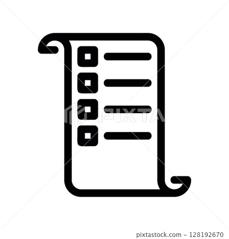 Illustrated Document with Checklist and Checkboxes for Task Management Illustrated Document with Checklist and Checkboxes for Task Management 128192670