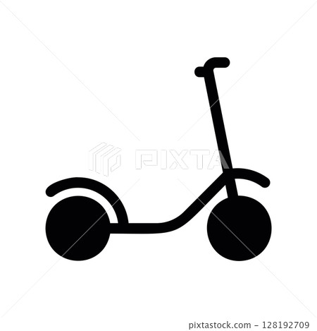 Kick Scooter with Large Wheels, Representing Urban Commute and Recreation 128192709