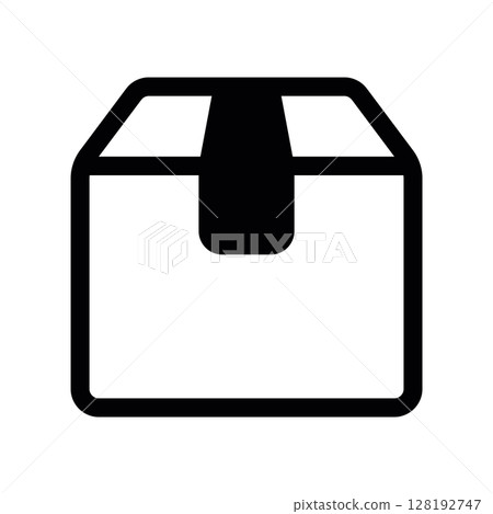 Generic Delivery Cardboard Box Outline for Shipping and Packaging 128192747