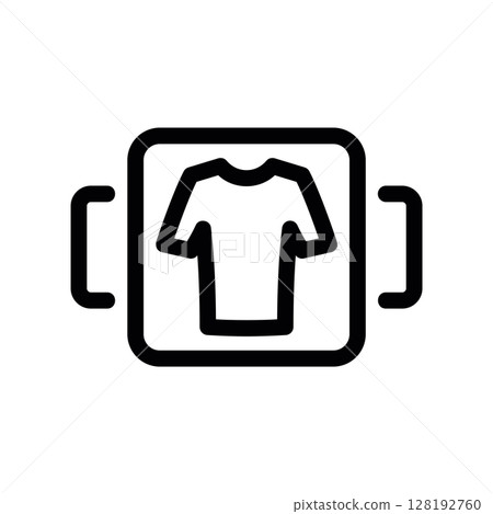 T Shirt Inside a Square Frame Icon for Laundry or Clothing Retail T Shirt Inside a Square Frame Icon for Laundry or Clothing Retail 128192760