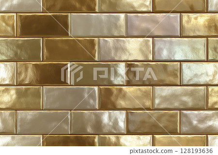 Background of gold tile. Close-up texture. Design mockup and background. Building materials. Background of gold tile. Close-up texture. Design mockup and background. Building materials. 128193636