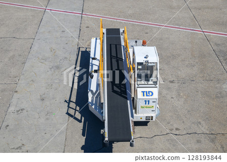 Runway of Nikola Tesla Airport in Belgrade, capital of Serbia 128193844