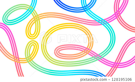 Swirling pattern of colorful stripes on a white background. Swirling pattern of colorful stripes on a white background. 128195106