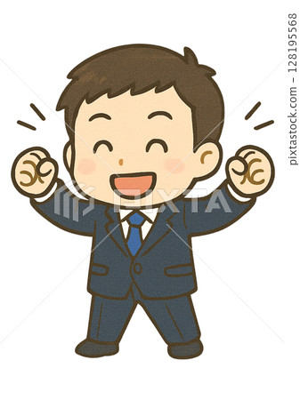 一位微笑的男性商人雙手合十 一位微笑的男性商人雙手合十 128195568