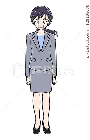 Crying office lady in a suit Crying office lady in a suit 128195679