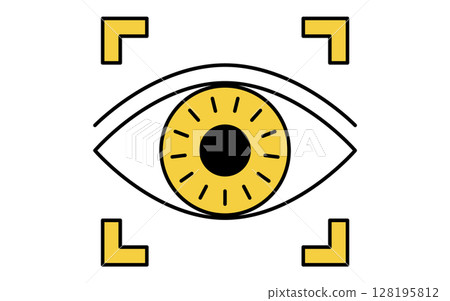 Iris recognition, crime prevention and home security icon 128195812