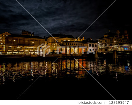 Stunning Zurich ciryscape at the night Stunning Zurich ciryscape at the night 128195947