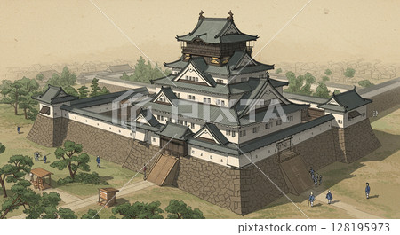 日式城堡 128195973