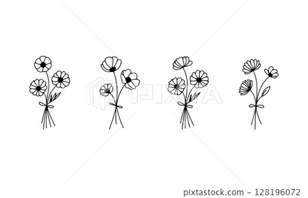Simple Leaf Branches. Elegant hand-drawn leaf branches with flowing structure and organic symmetry, ideal for minimal design. Simple Leaf Branches. Elegant hand-drawn leaf branches with flowing structure and organic symmetry, ideal for minimal design. 128196072