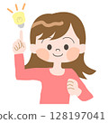 Illustration of a woman giving a thumbs up and posing 128197041