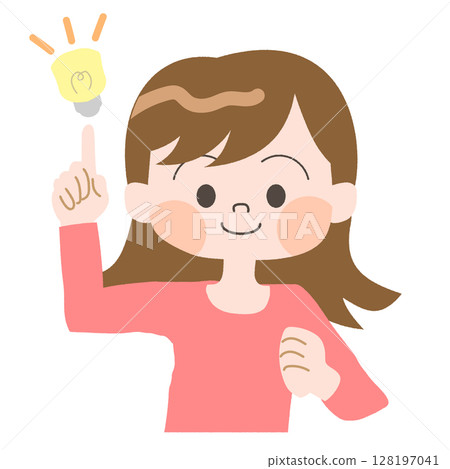 一位女士豎起大拇指並擺姿勢的插圖 128197041