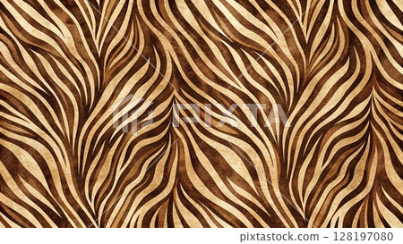 Vintage Zebra-Inspired Organic Geometric Fabric Design Vector Background 128197080