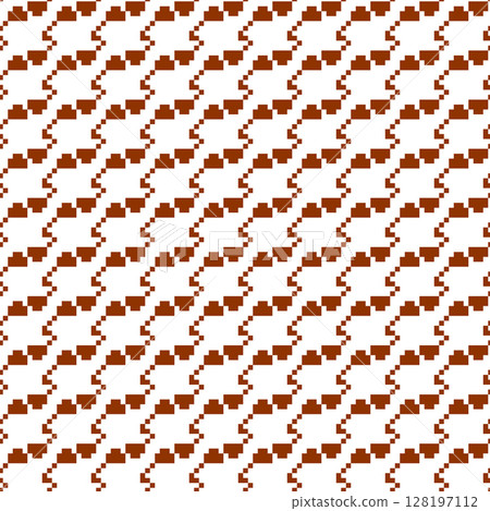 Geometric houndstooth color seamless pattern with pied-de-poule ornament. Monochrome graphic design. Modern minimalist stylish squared background. Vector chequered motif for fabric, textile 128197112