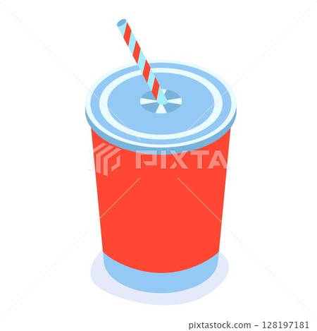 Fast Food concept: Beverage of Fast Food, on transparent background, 3d isometric vector illustration Fast Food concept: Beverage of Fast Food, on transparent background, 3d isometric vector illustration 128197181