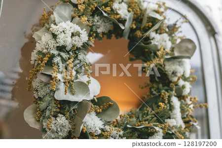 Dried flower wreath interior Dried flower wreath interior 128197200