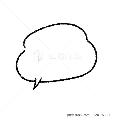 Hand-drawn speech bubble vector illustration (fluffy) Hand-drawn speech bubble vector illustration (fluffy) 128197285
