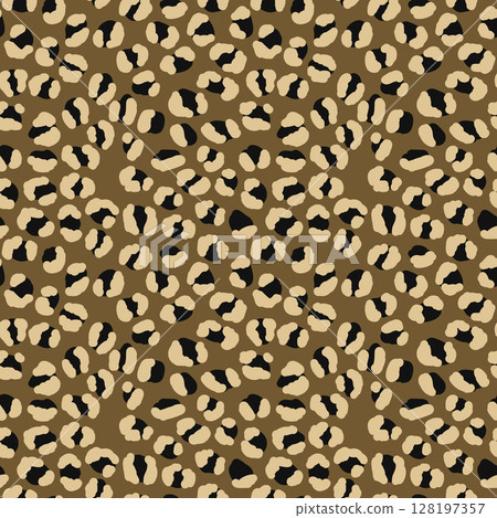 Abstract modern leopard seamless pattern. Animals trendy background. Color decorative vector stock illustration for print, card, postcard, fabric, textile. Modern ornament of stylized skin Abstract modern leopard seamless pattern. Animals trendy background. Color decorative vector stock illustration for print, card, postcard, fabric, textile. Modern ornament of stylized skin 128197357