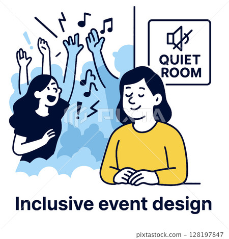 Inclusive event design promotes accessibility and comfort for all attendees 128197847
