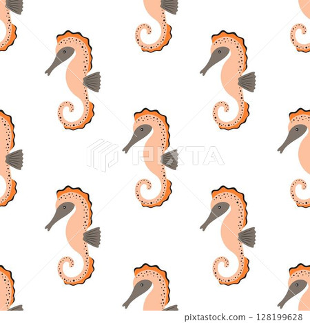 seamless pattern of cute seahorse seamless pattern of cute seahorse 128199628