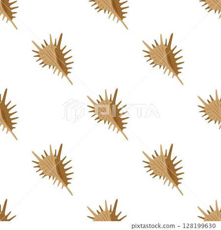 pattern with shells, flat style pattern with shells, flat style 128199630