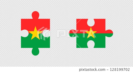 Puzzle Pieces with Burkina Faso Flag. Puzzle Pieces with Burkina Faso Flag. 128199702