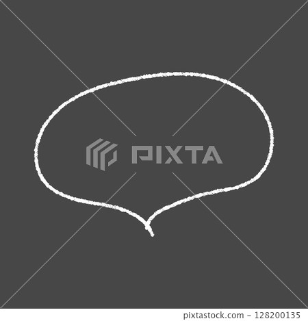 手寫語音氣泡向量插圖（黑板、粉筆、簡單） 128200135