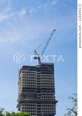 Urban skyscraper construction in progress 128200172