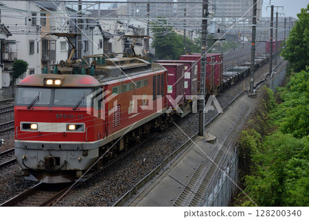 EF510-12 container freight train running on the Tokaido Line EF510-12 container freight train running on the Tokaido Line 128200340